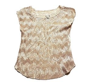 Nicola XL Floral Sheer neck Sleevless Ruffle Top